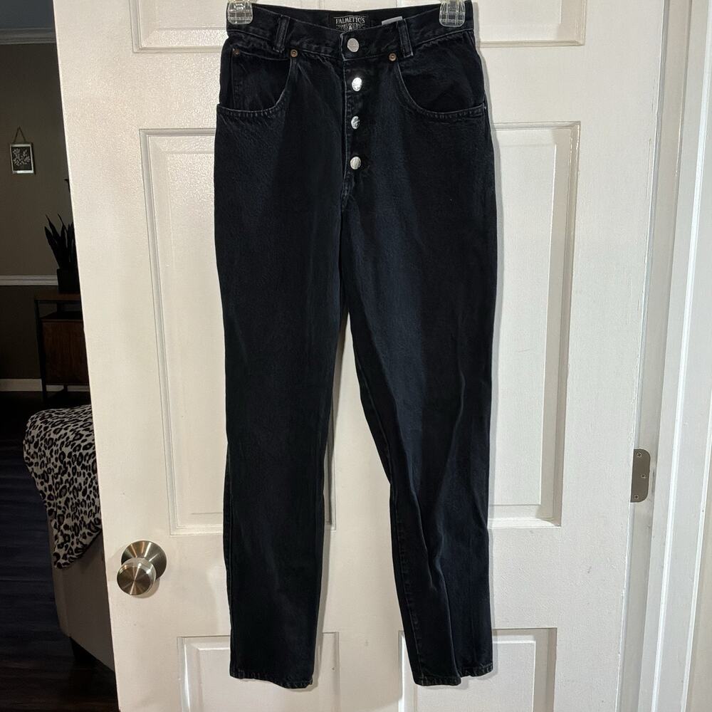 Vintage Ladies Palmetto’s Black Button Fly Jeans Size 7